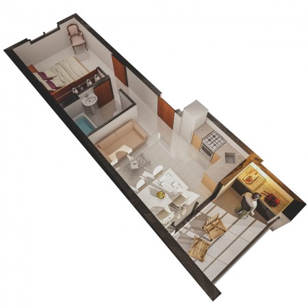 Lavalle 1786 * Departamento 1 dorm con Balcon